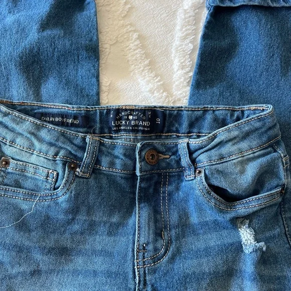 Lucky Brand Girls Dylin Boyfriend Cuffed Jeans - Picture 3 of 4